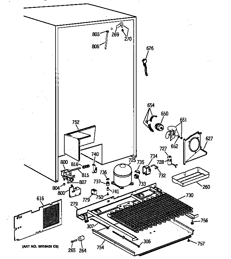 GE TPK24PRZAWW unit parts diagram