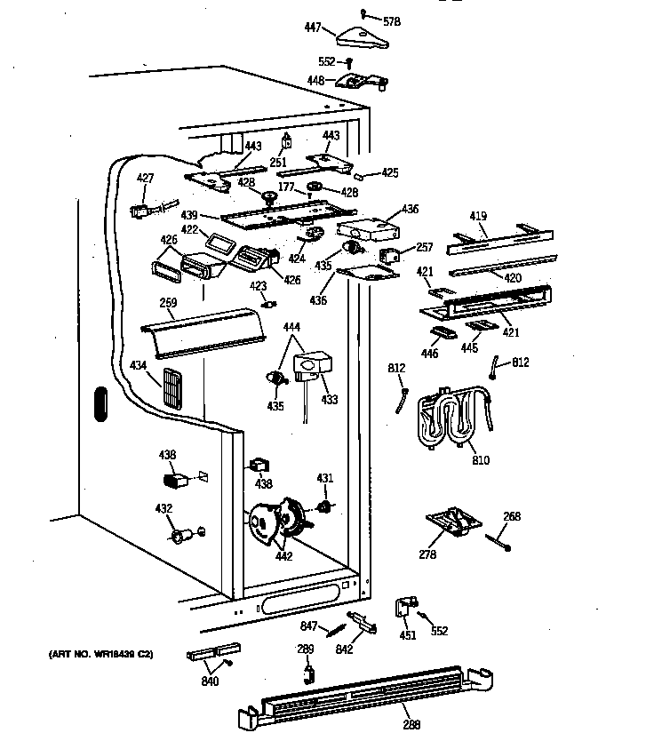 GE TPK24PFZAAA fresh food section diagram