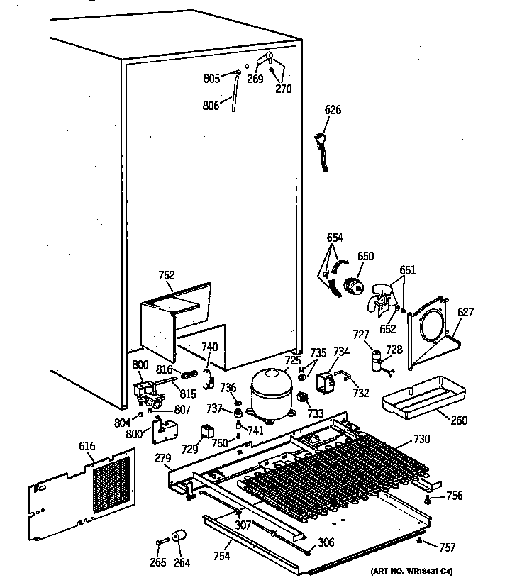 GE TPK24PFZAAA unit parts diagram