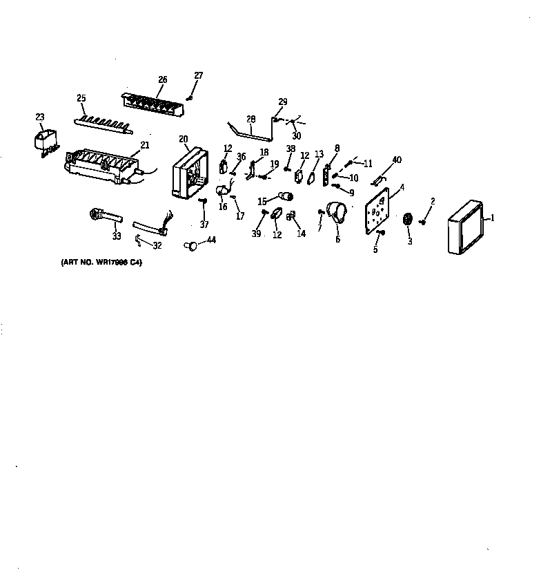 Hotpoint CTI18GIZHRWW icemaker wr30x0303 diagram