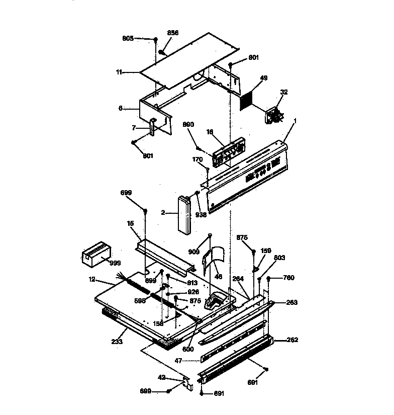 GE JRP15WW2WW control panel diagram
