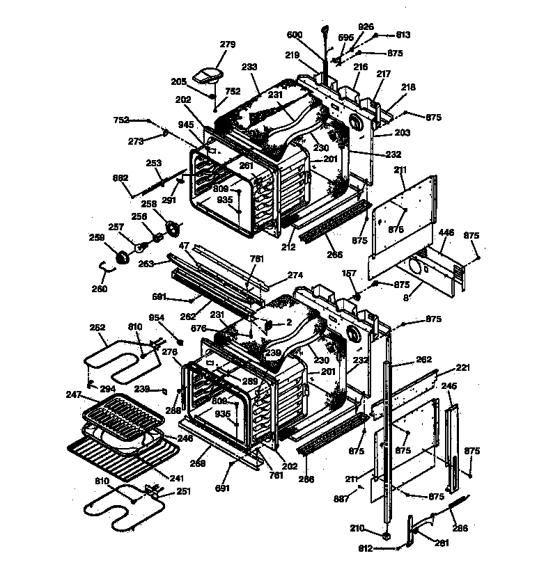 GE JKP27WW2WW body parts diagram