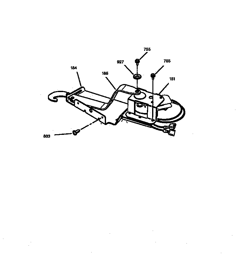 GE JKP56AW2AA door lock diagram