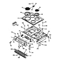 GE JMP28BW2WH cooktop diagram