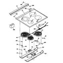 GE JCSP39WW2WW cooktop diagram