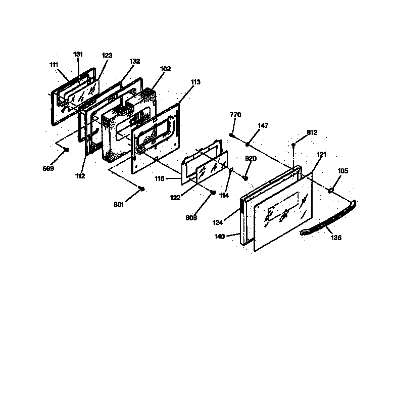 GE JCSP39WW2WW oven door diagram