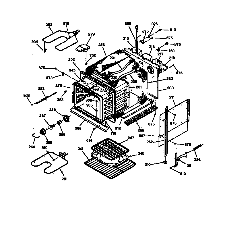 GE JKS05BW2BB body parts diagram