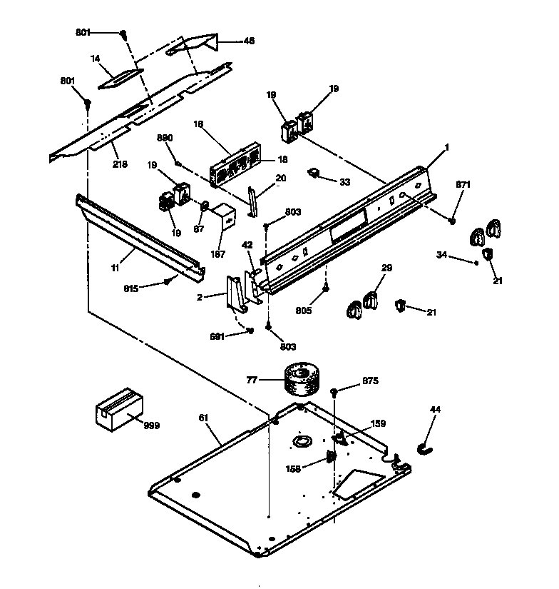 GE JSP40BW2BB control panel diagram
