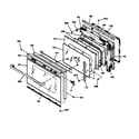GE ZET757BW2BB oven door diagram