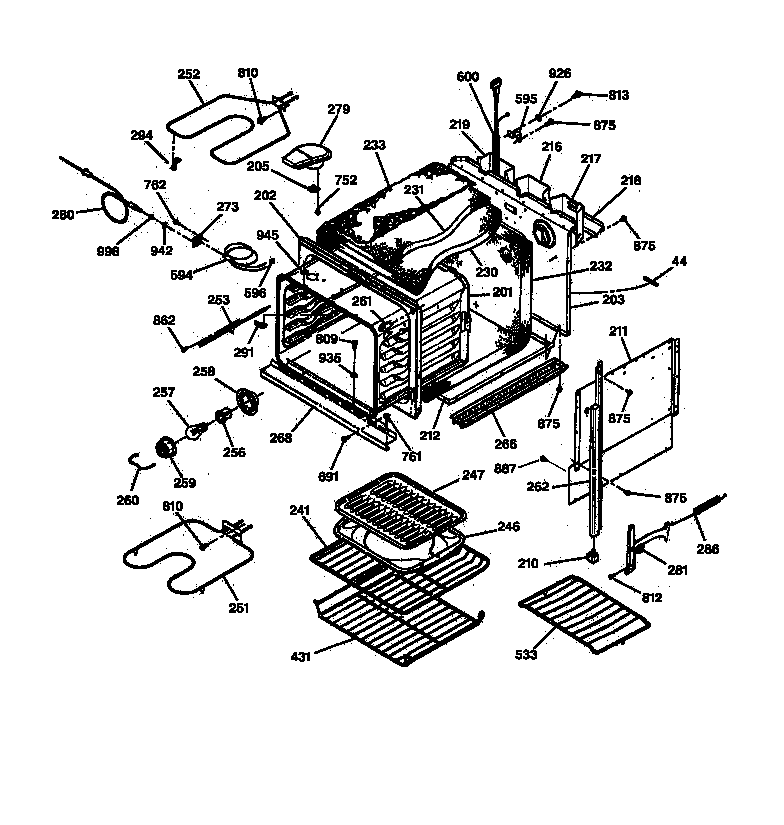 GE JKP18WW2WW body parts diagram