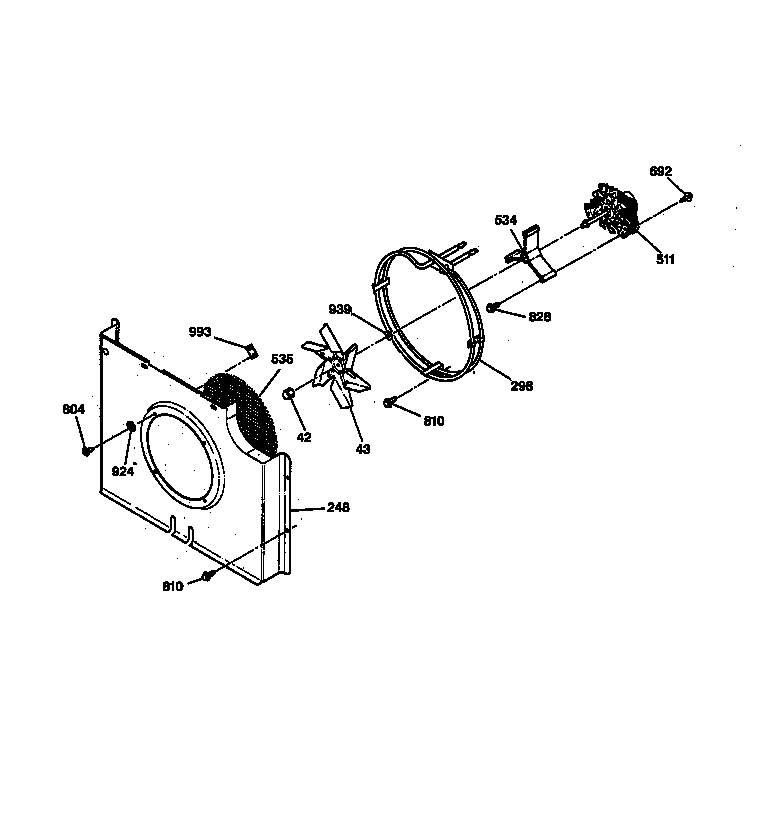 GE JKP18WW2WW convection fan diagram