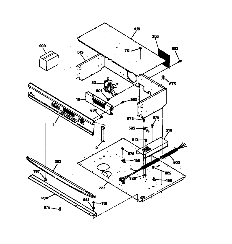 GE ZET737BW2BB control panel diagram
