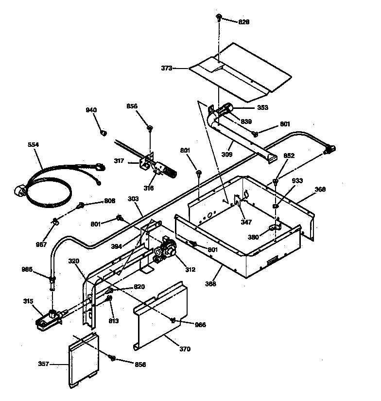 GE JGRS14BEW2BB burner diagram