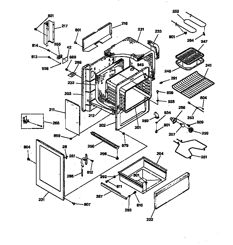 Hotpoint RB787WY2WW body parts diagram
