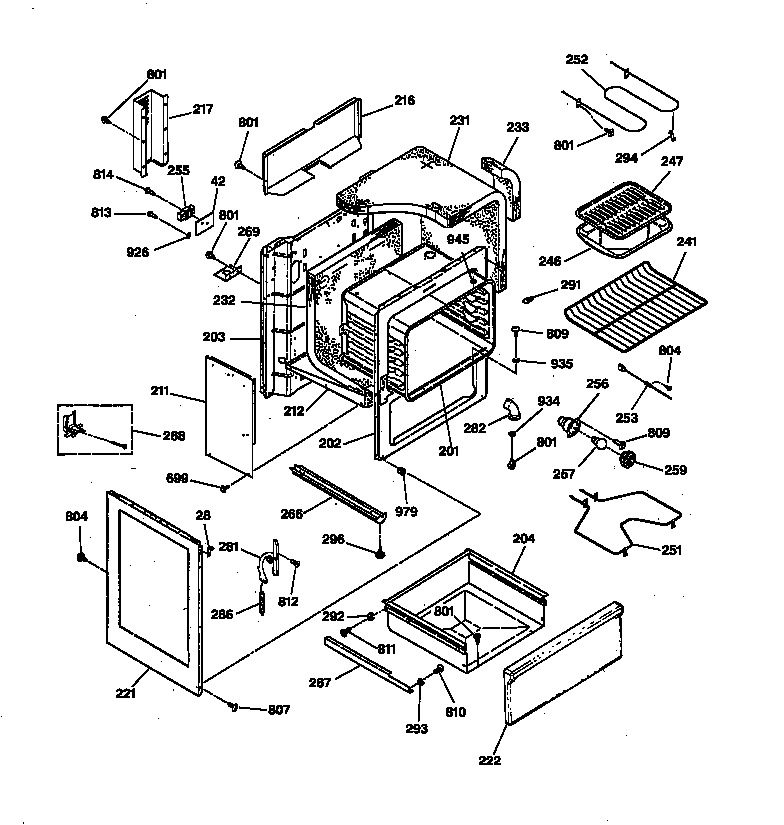 GE LEB356GY2BB body parts diagram