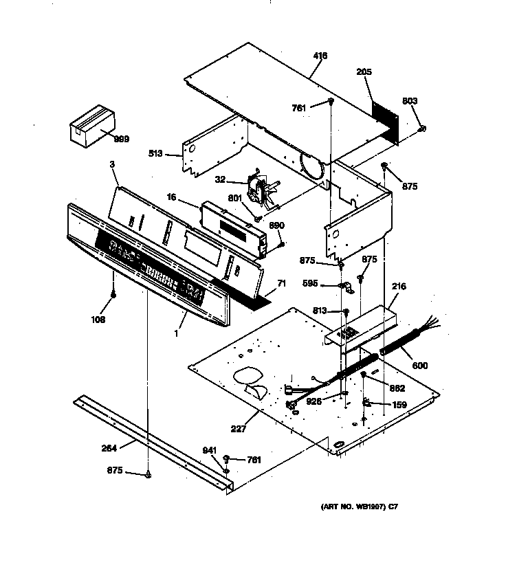 GE JCTP17BW2BB control panel diagram