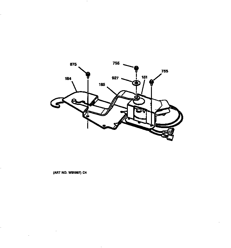 GE JCTP17BW2BB door lock diagram