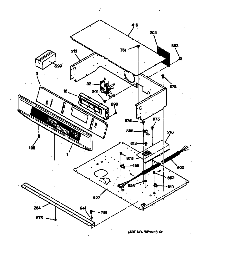 GE JTP56WW2WW control panel diagram