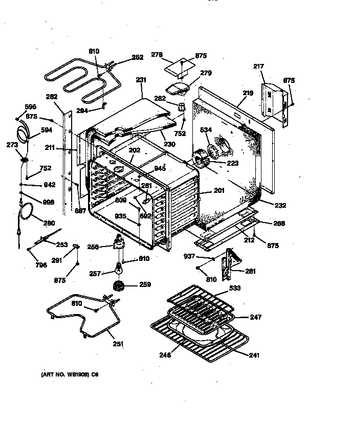 GE JTP56WW2WW upper body diagram