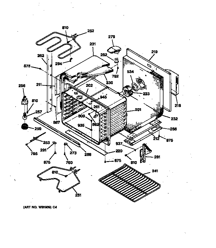 GE JTP56WW2WW lower body diagram
