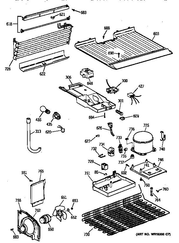 GE TBX16SAZELWH unit parts diagram