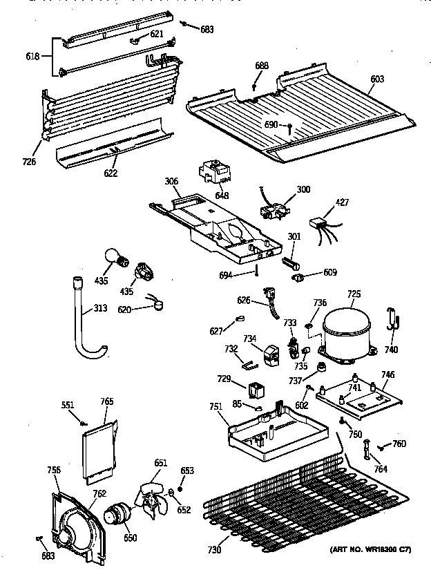 GE TBX14SIZELWH unit parts diagram
