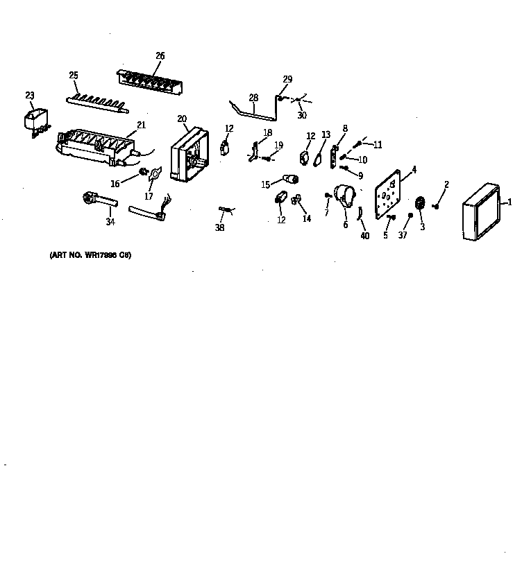 GE TBX14SIZELWH icemaker wr30x0327 diagram
