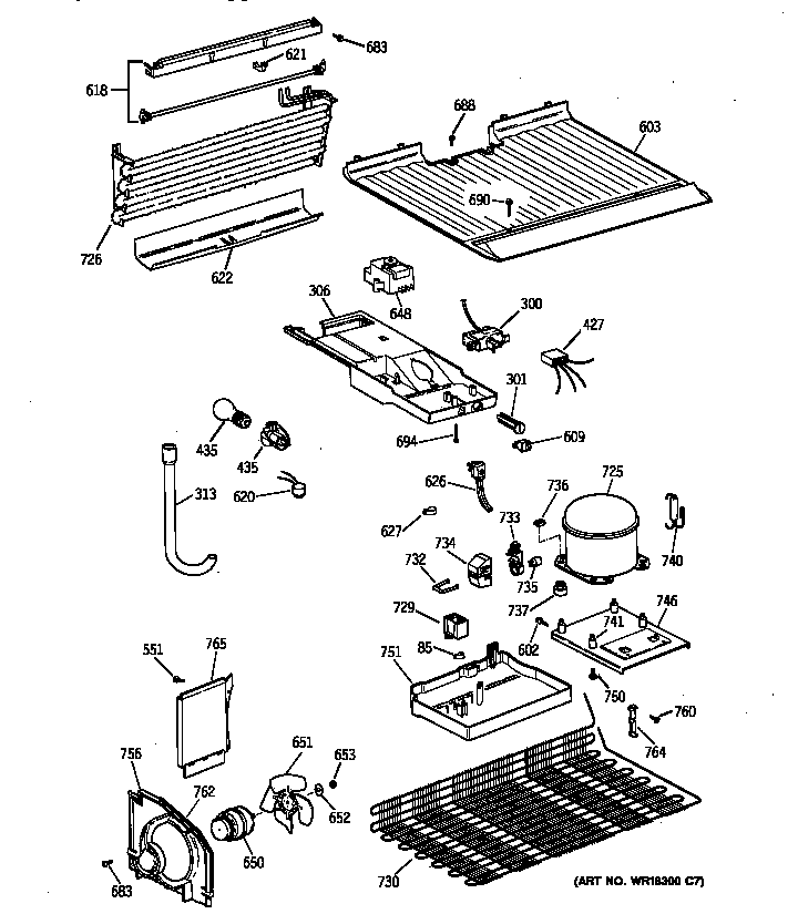 GE TBT18NIYDRWH unit parts diagram