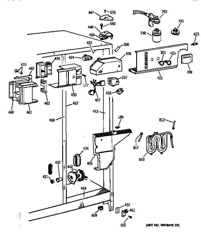 GE TFX22ZPZBAA fresh food section diagram