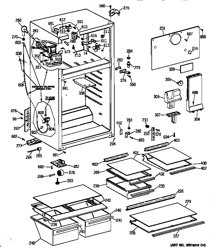 GE TBT18NIYERAD cabinet diagram