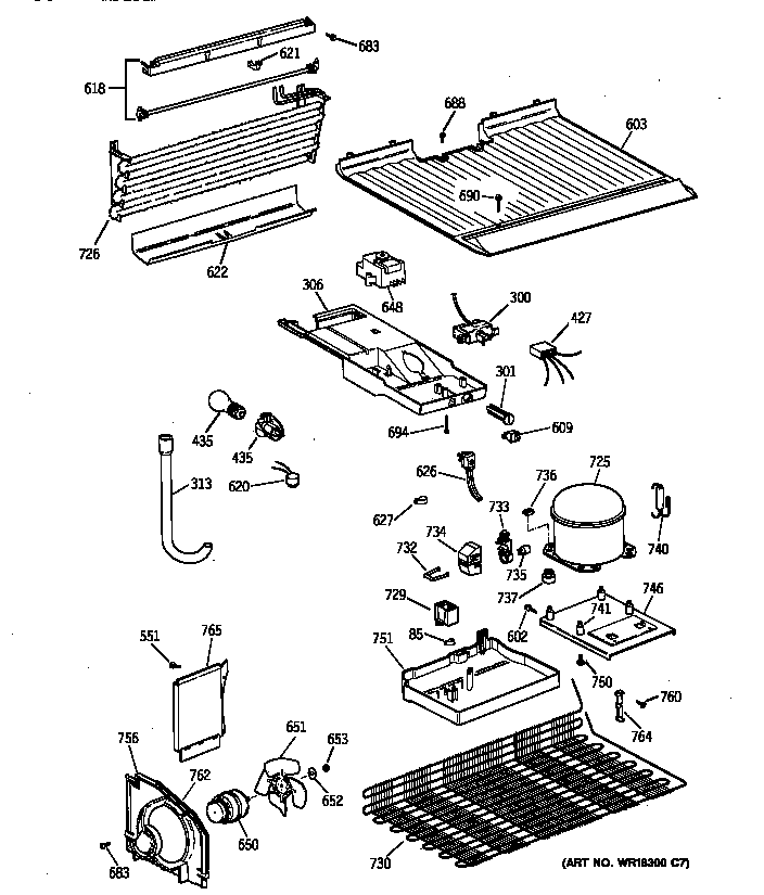 GE TBT18NIYERAD unit parts diagram