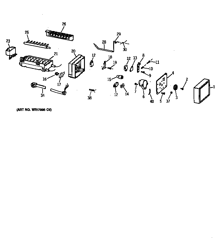 GE TBT18NIYERAD icemaker wr30x0327 diagram