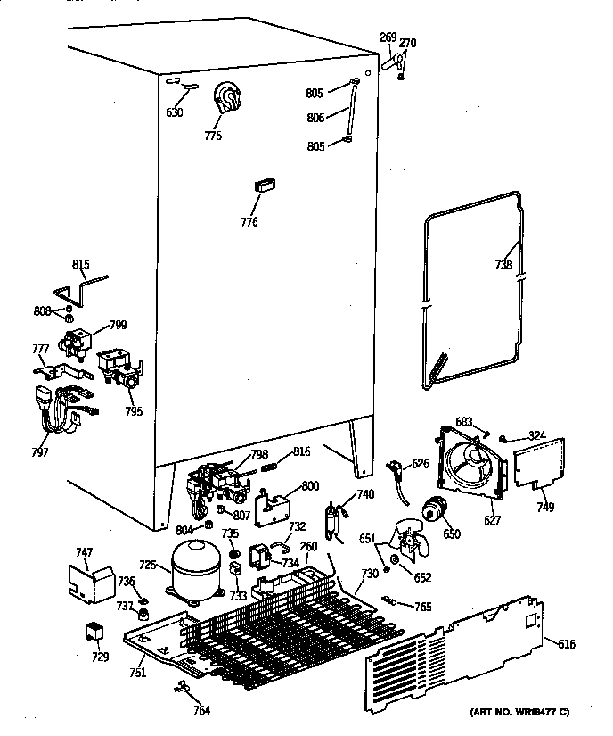 GE TFX25ZPZBWW unit parts diagram