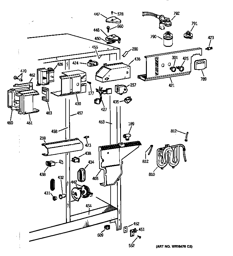 GE TFX27PPZBBB fresh food section diagram