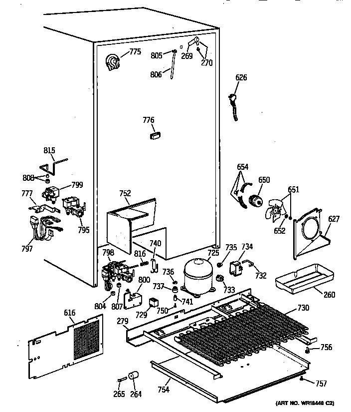 GE TFX30PBZCAA unit parts diagram