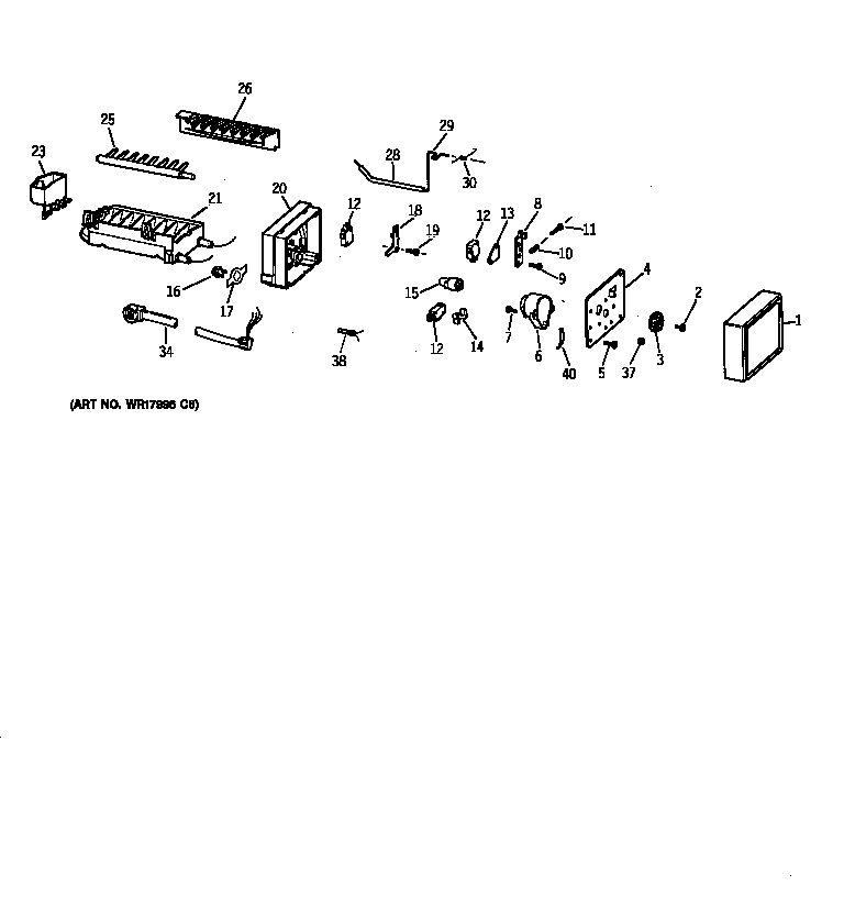 GE TBX18DAXNRWW icemaker wr30x0327 diagram
