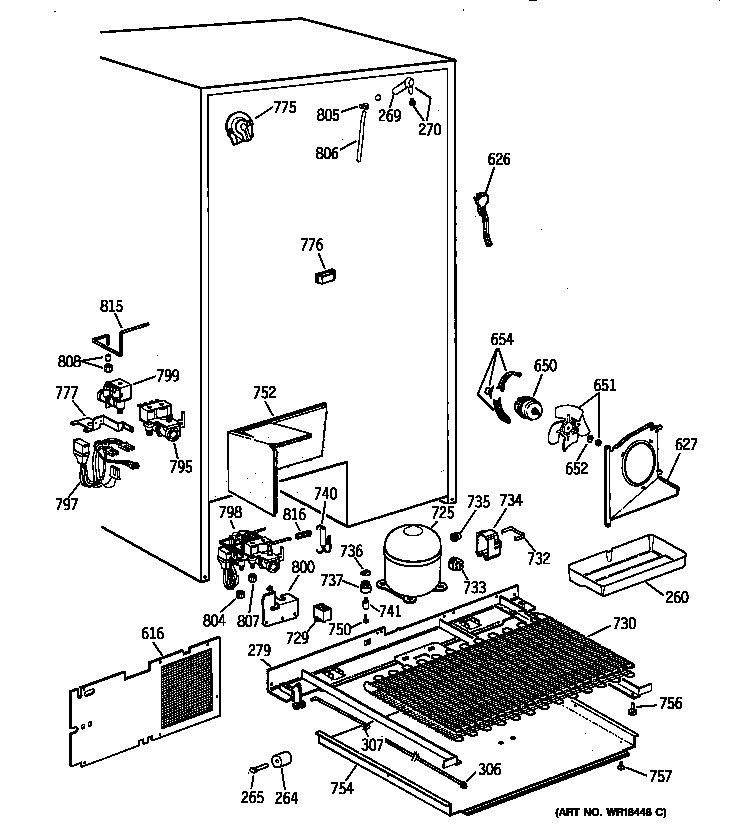 GE TPX24PBZCBB unit parts diagram
