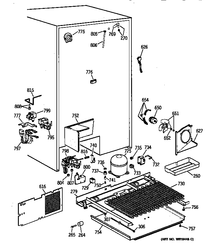 GE TPX24SPZCBS unit parts diagram
