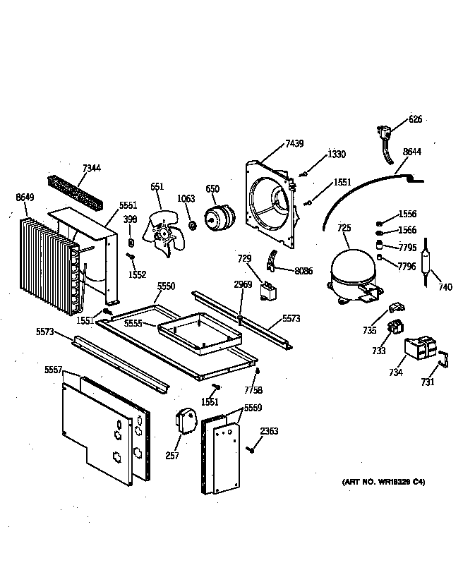 GE ZISS48DYASS unit parts diagram
