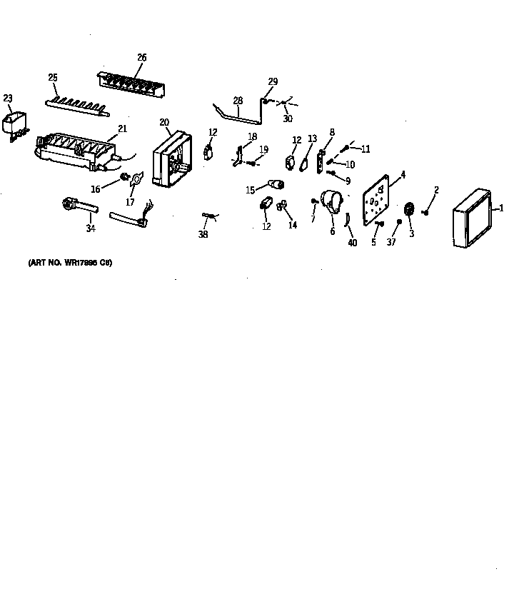 GE ZISS48DYASS icemaker wr30x0327 diagram