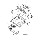 GE JBP63BY2AD control panel & cooktop diagram