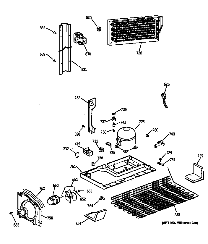 GE TBX21JAZHRWW unit parts diagram