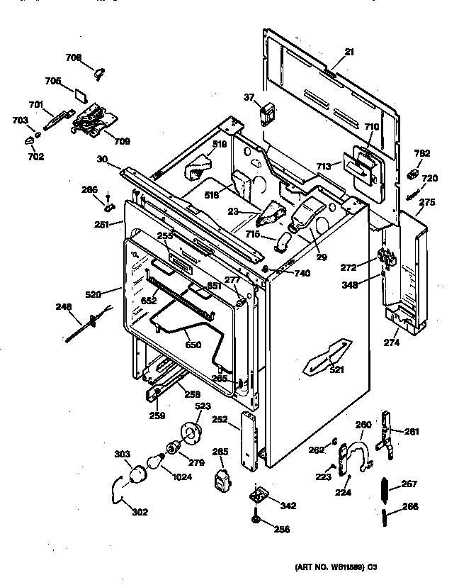 GE JBP78AY2 body parts diagram
