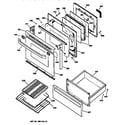 GE JBP79BY2 door & drawer parts diagram