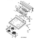 GE JB940AY2 control panel & cooktop diagram