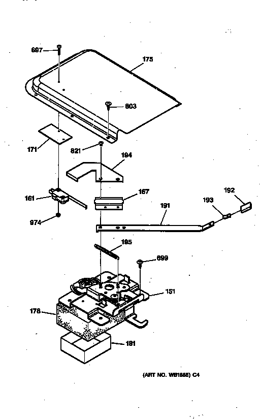 Hotpoint RB757GT4AD door lock diagram