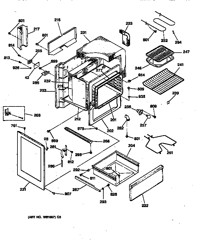 Hotpoint RB557GY2AD body parts diagram