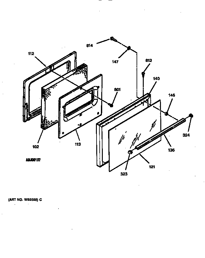 Hotpoint RB557GY2AD door diagram