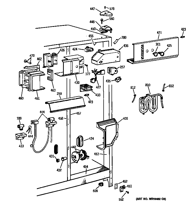 GE TFJ22PRZAWW fresh food section diagram