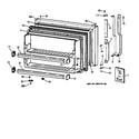 GE TBX18JIZLRAA freezer door diagram